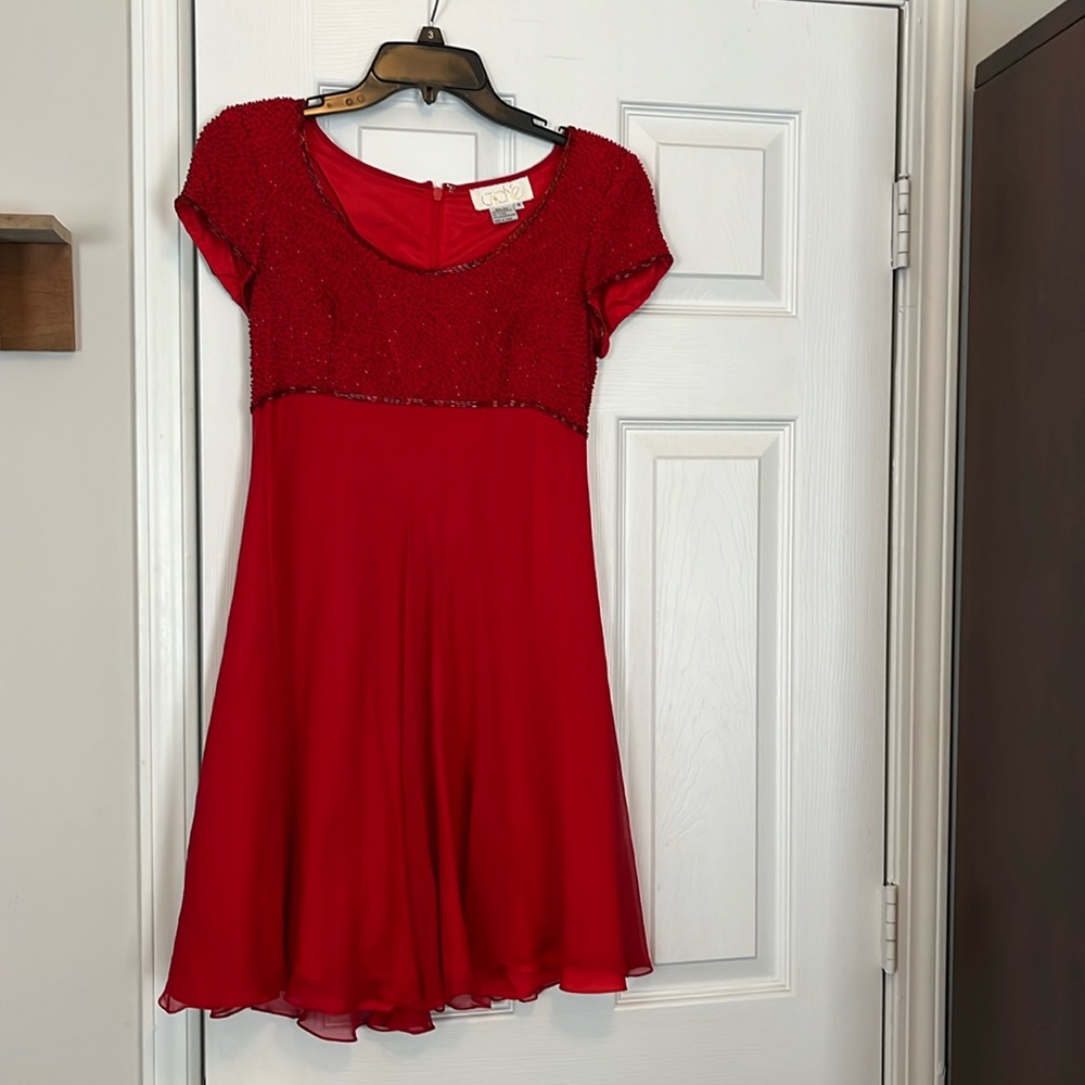Festive red dress